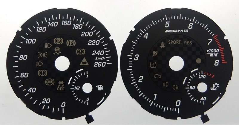 A45 / M-CLASS AMG KMH DIAL CONVERSION