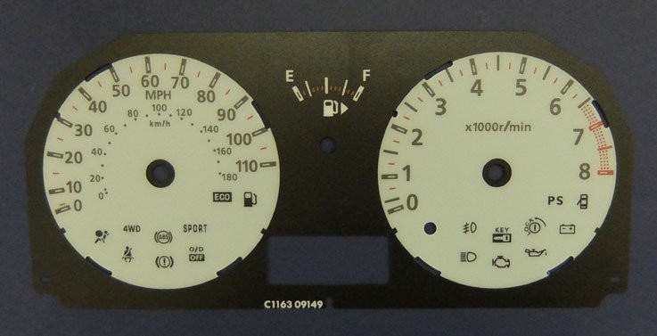 NOTE PETROL MPH DIAL CONVERSION