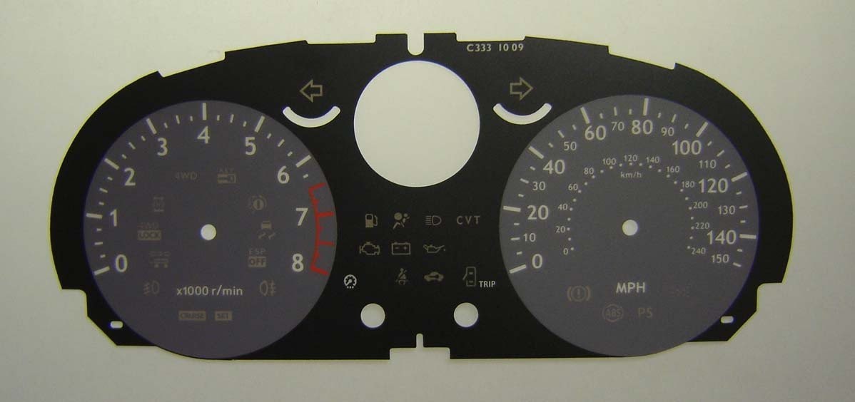 QASHQAI / X-TRAIL MPH DIAL CONVERSION