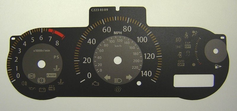 TIIDA MPH DIAL CONVERSION