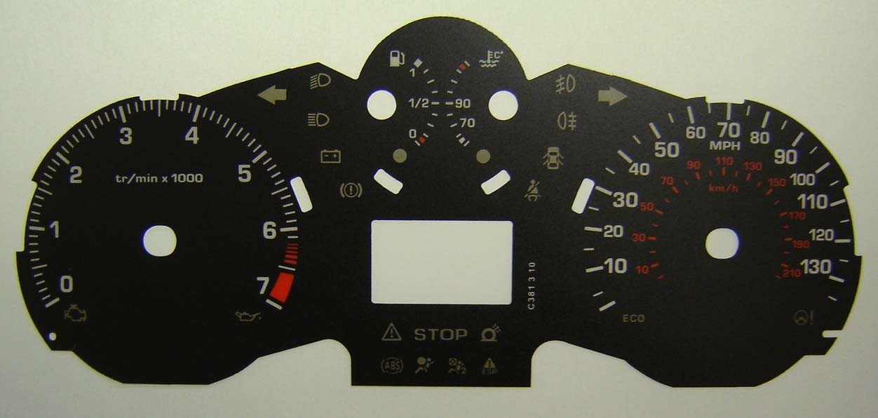 207 PETROL MPH DIAL CONVERSION