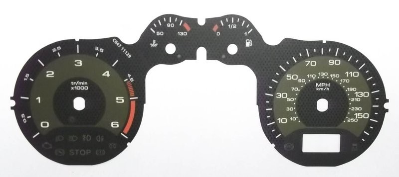 308 / RCZ MPH DIAL CONVERSION