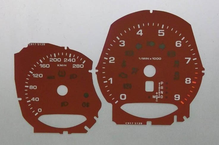 BOXSTER / CAYMAN KMH DIAL CONVERSION IN RED
