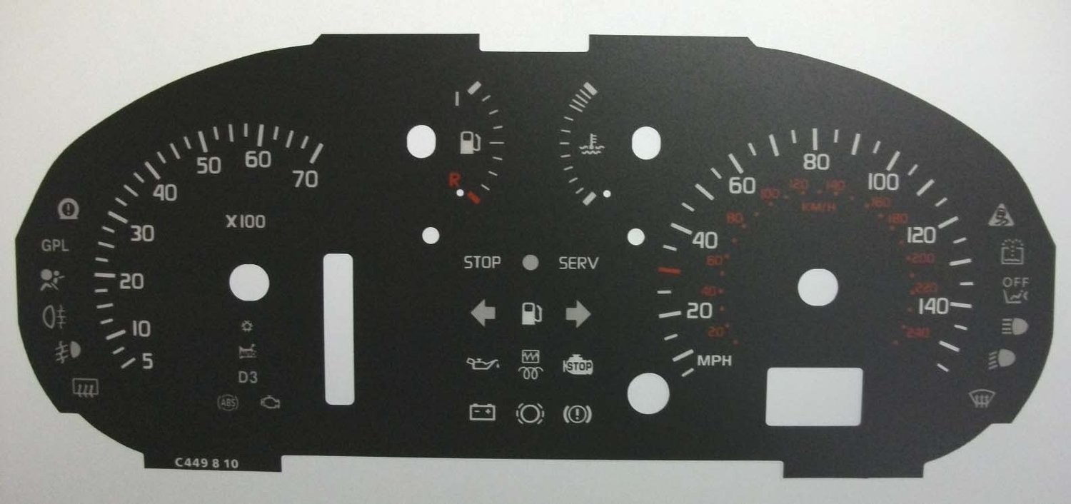 MEGANE / FLUENCE KMH DIAL CONVERSION