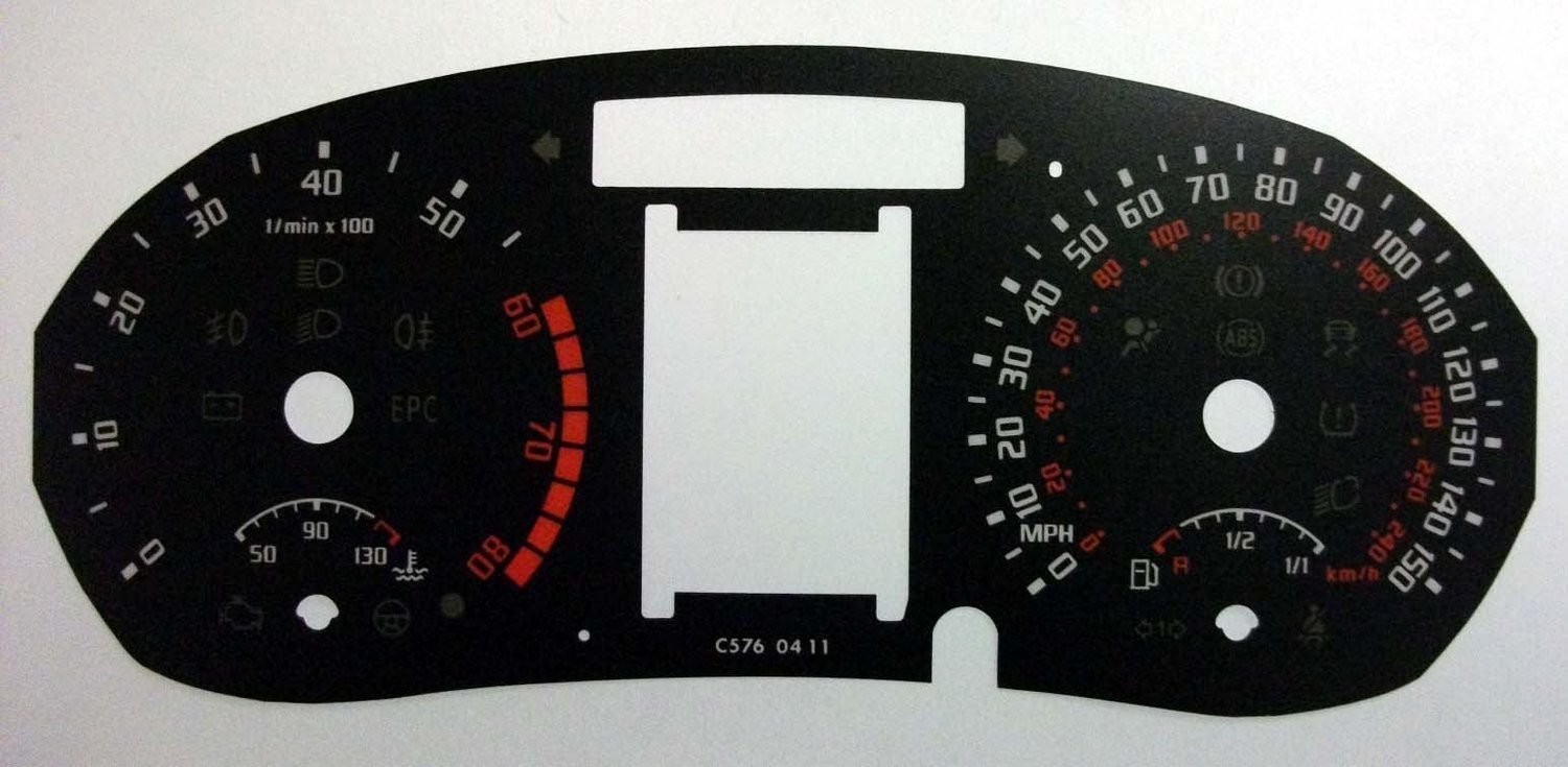 FABIA / ROOMSTER MPH DIAL CONVERSION