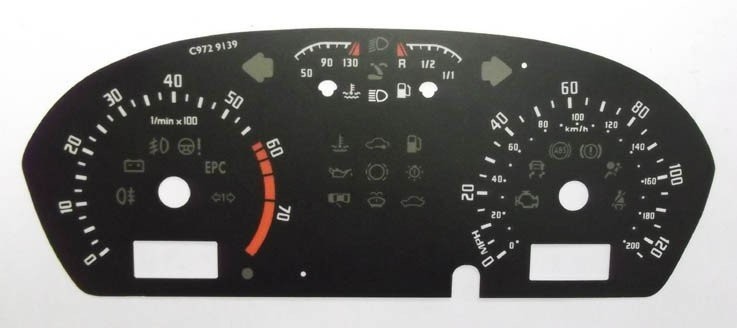 FABIA / ROOMSTER MPH DIAL CONVERSION
