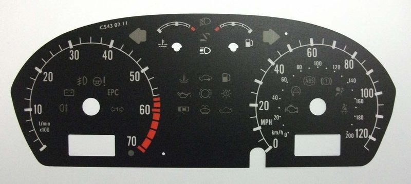 FABIA / ROOMSTER MPH DIAL CONVERSION
