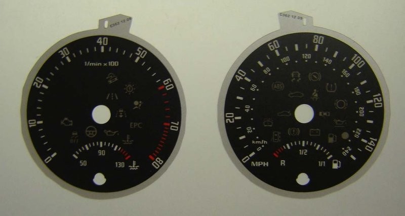 OCTAVIA / SUPERB MPH DIAL CONVERSION