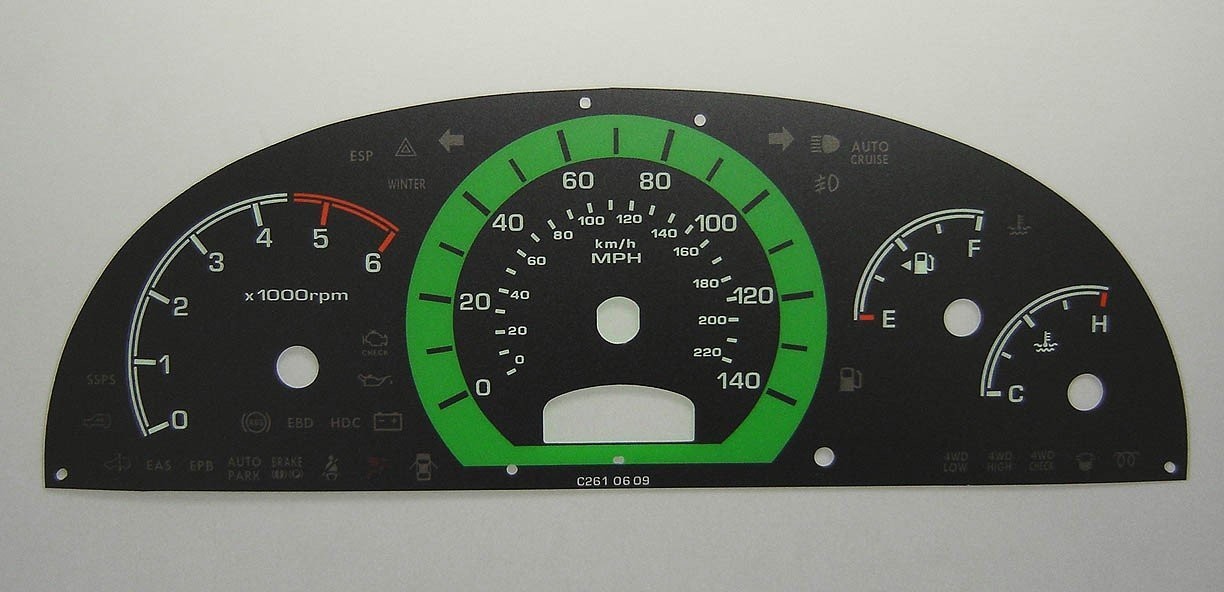 REXTON AUTO MPH DIAL CONVERSION