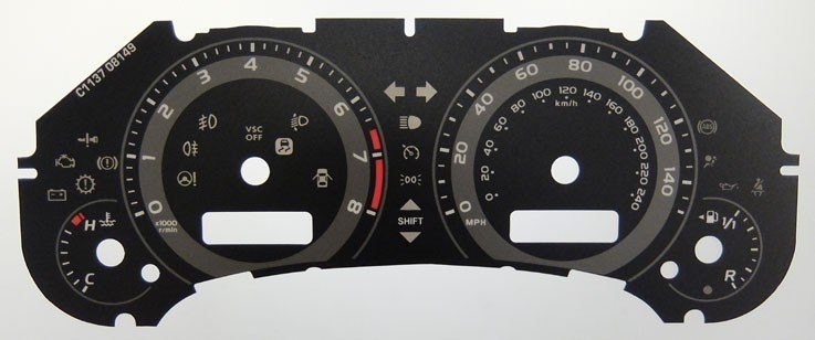 AURIS PETROL MPH DIAL CONVERSION