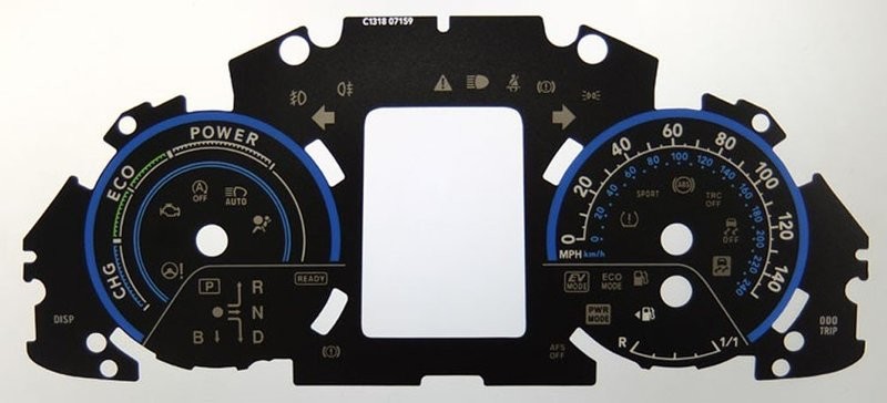 AURIS HYBRID MPH DIAL CONVERSION