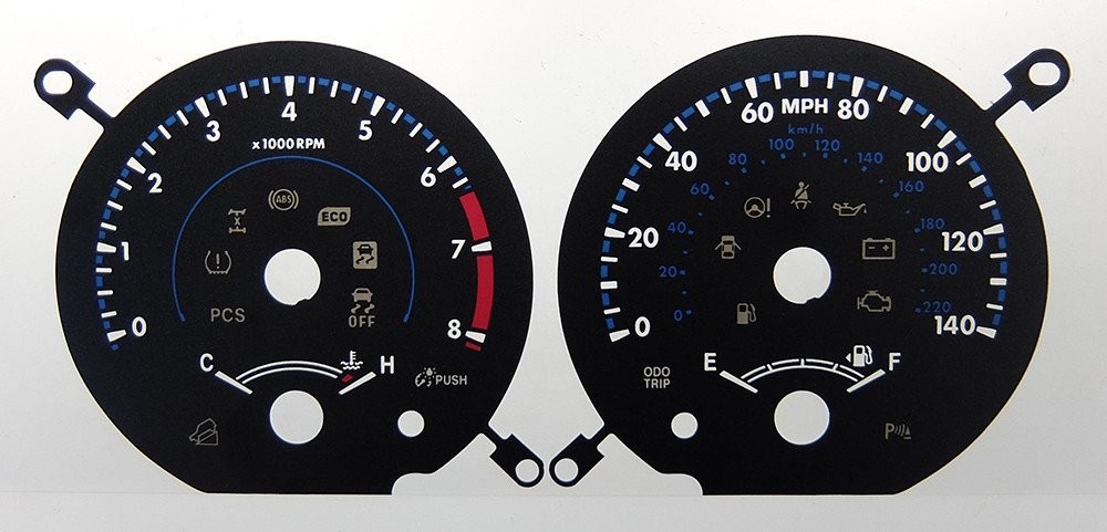 HIGHLANDER / KLUGER MPH DIAL CONVERSION