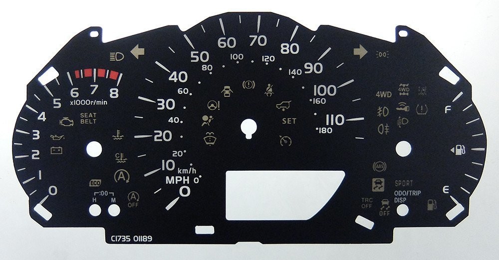 VITZ / YARIS MPH DIAL CONVERSION