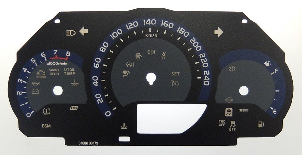COROLLA KMH DIAL CONVERSION
