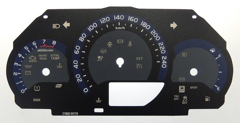COROLLA KMH DIAL CONVERSION