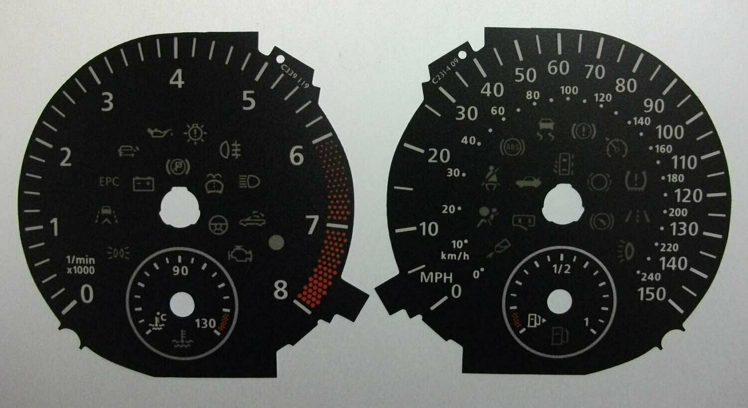 SHARAN / ALHAMBRA MPH DIAL CONVERSION