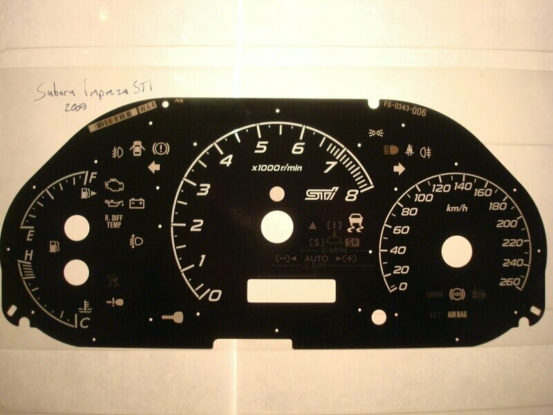IMPREZA STi KMH DIAL CONVERSION