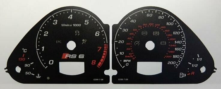 RS6 KM/H TO MPH DIAL CONVERSION KIT