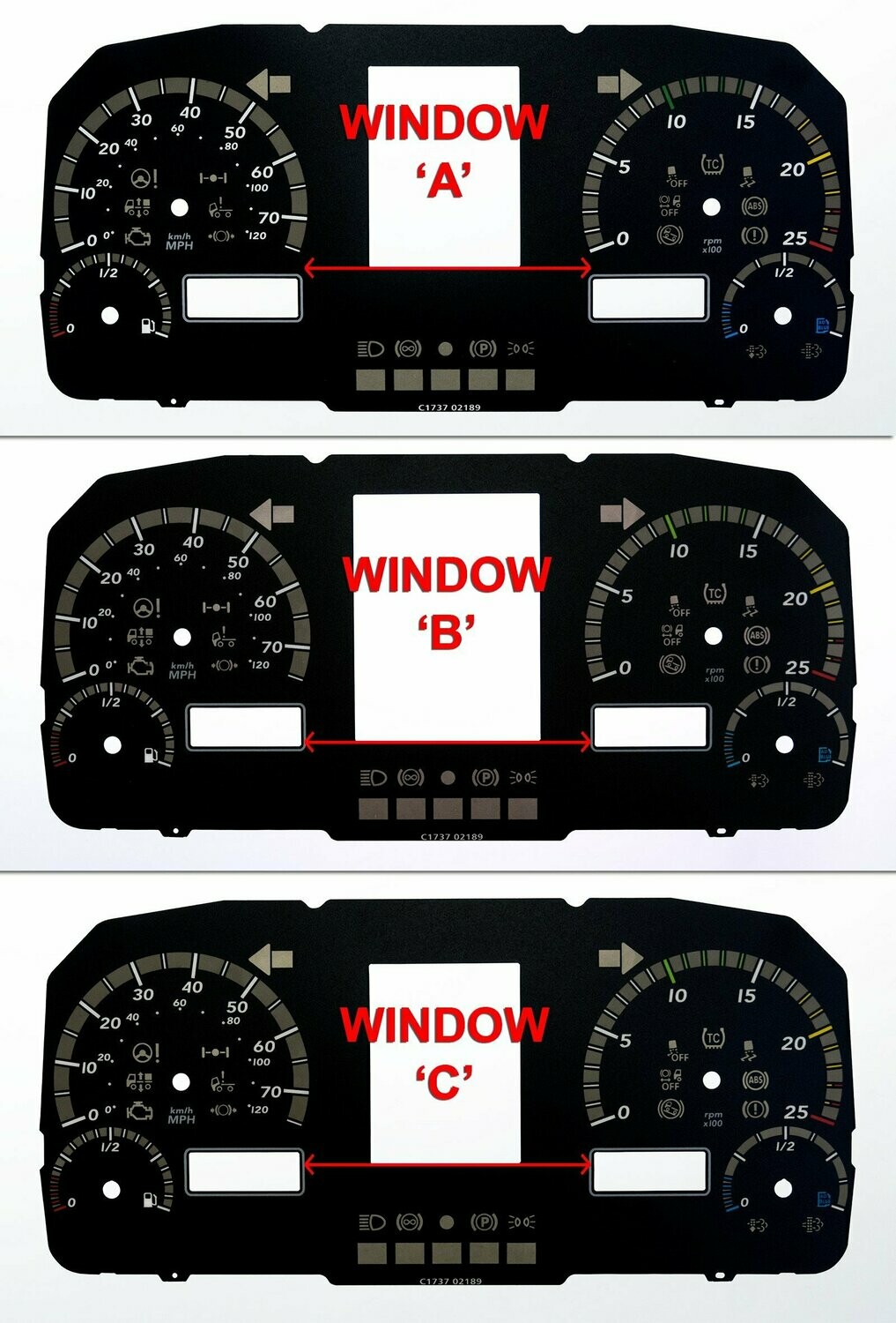 ACTROS / ANTOS MPH DIAL CONVERSION