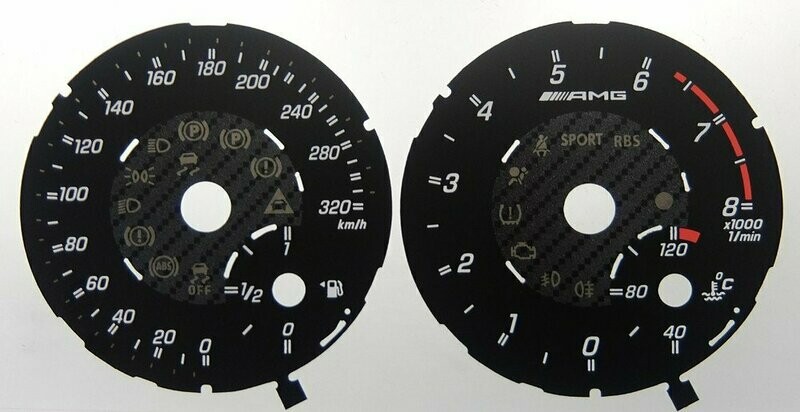 A45 / M-CLASS AMG KMH DIAL CONVERSION