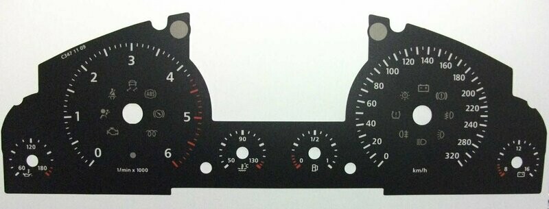 TOUAREG DIESEL KMH DIAL CONVERSION