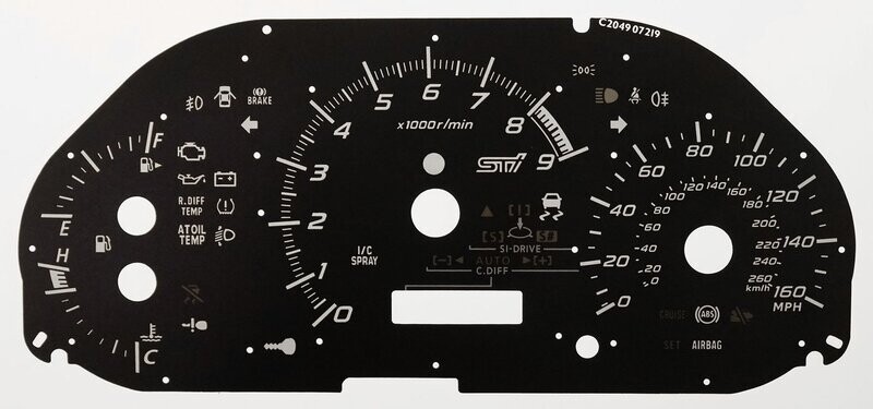 IMPREZA STi MPH DIAL CONVERSION