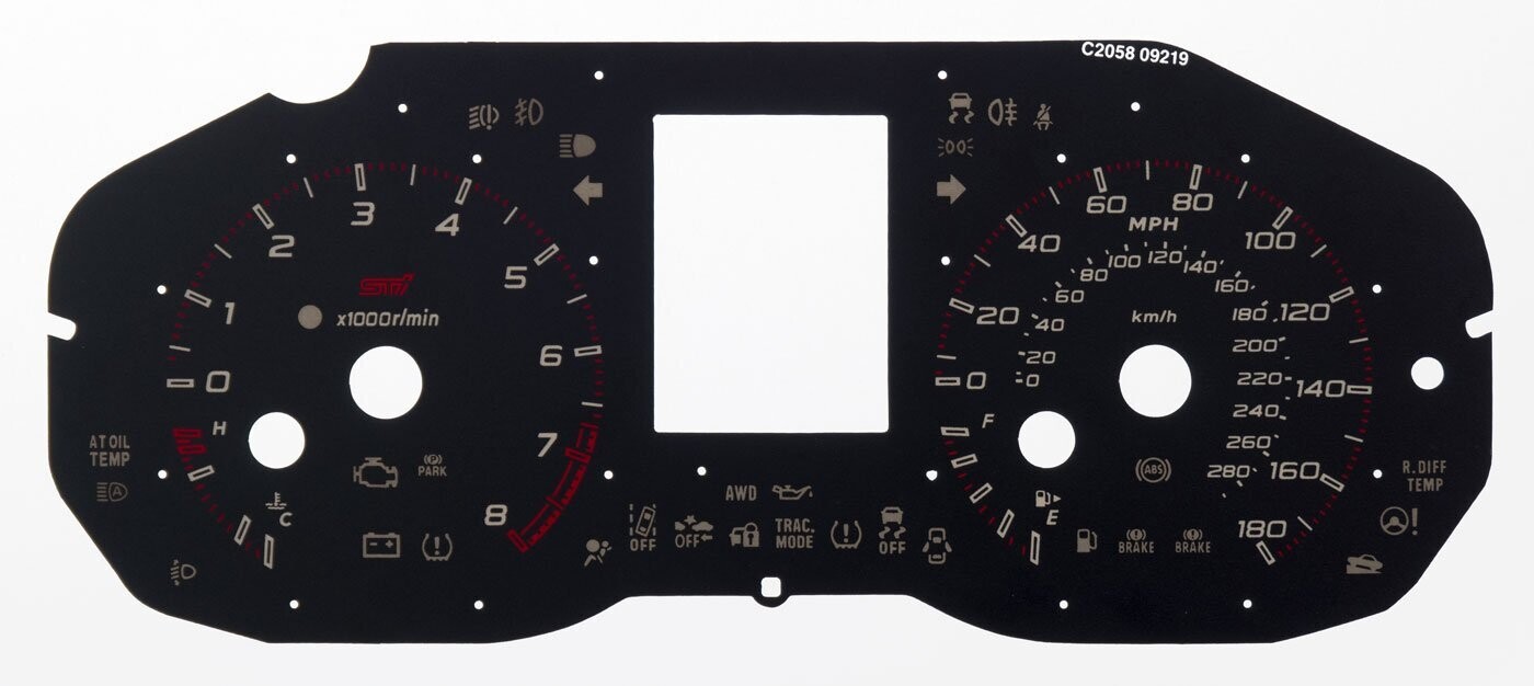 IMPREZA STi MPH DIAL CONVERSION