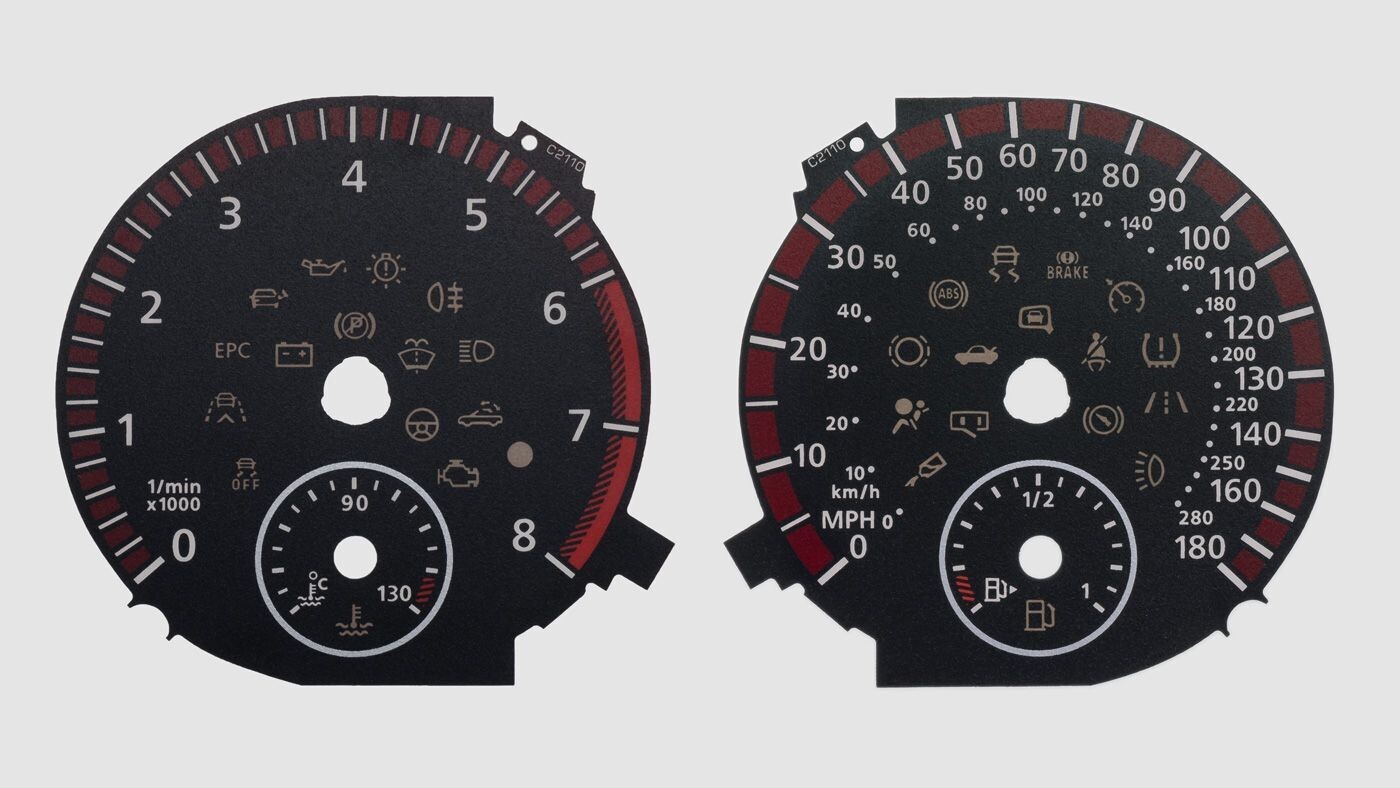 GOLF GTi / R MPH DIAL CONVERSION (RED BANDS)