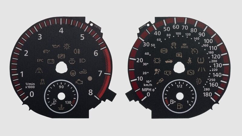 GOLF GTi / R MPH DIAL CONVERSION (RED BANDS)