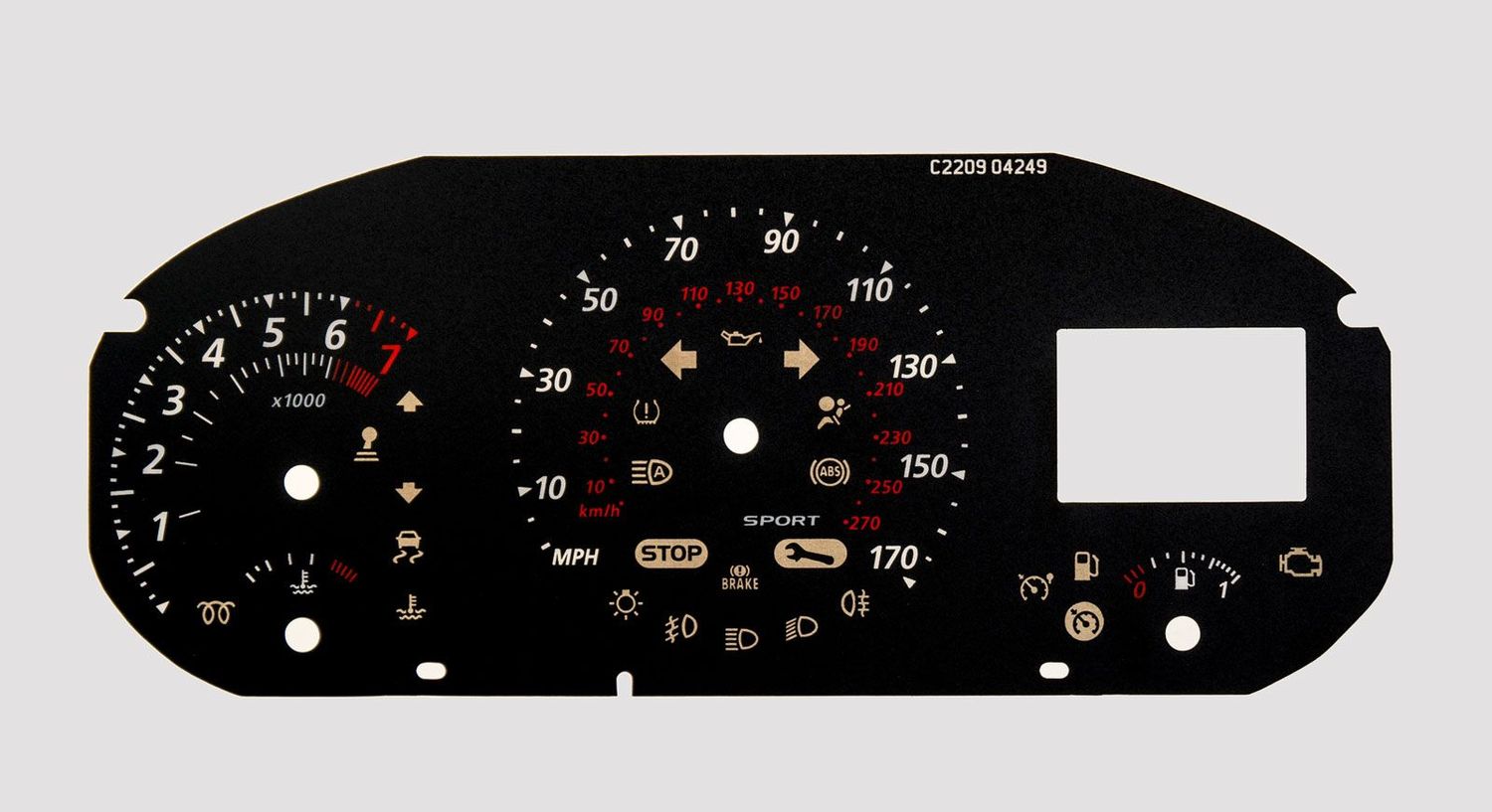 MEGANE / FLUENCE MPH DIAL CONVERSION