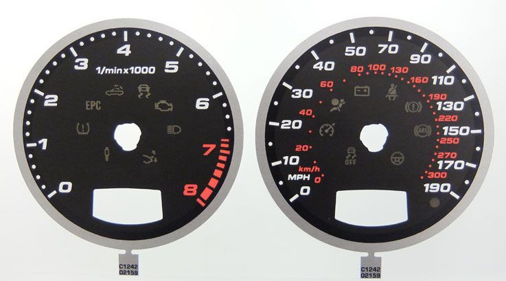 TT RS KMH TO MPH DIAL CONVERSION KIT