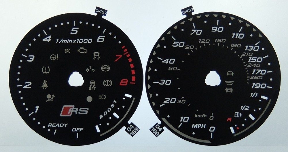 RS3 KMH TO MPH DIAL CONVERSION KIT