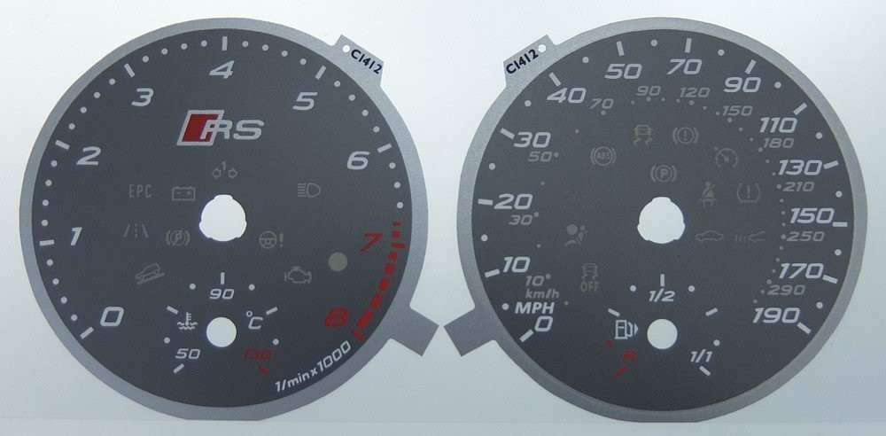 RS Q3 KMH TO MPH DIAL CONVERSION KIT
