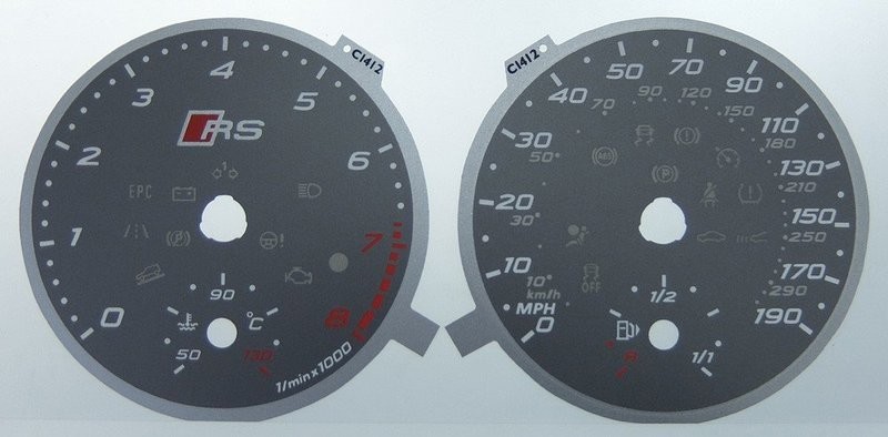 RS Q3 KMH TO MPH DIAL CONVERSION KIT