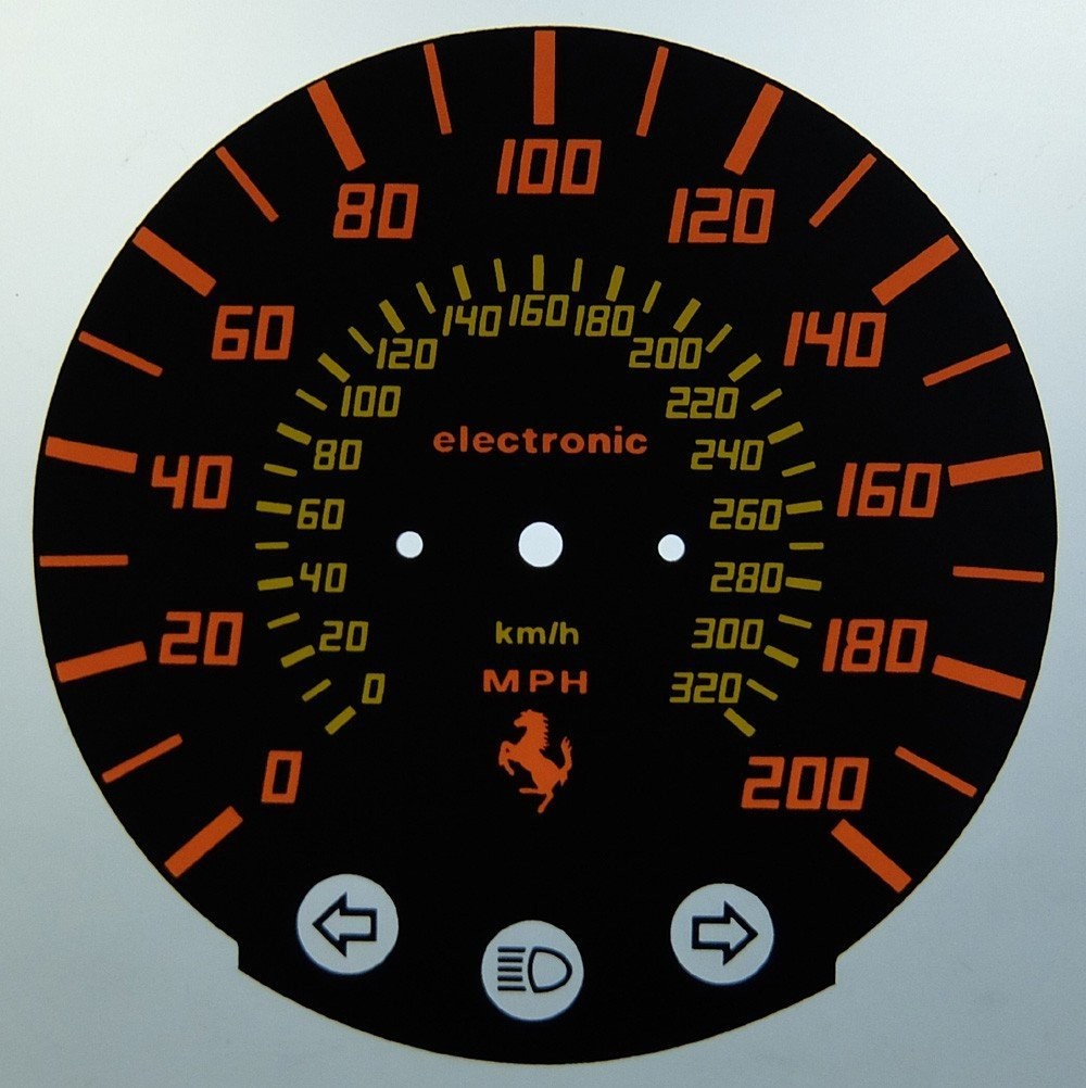 TESTAROSSA MPH DIAL CONVERSION