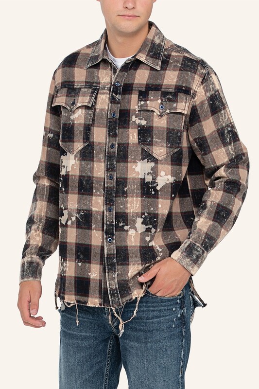 True Religion Hemd FLANELL CHECK RAD BLACK