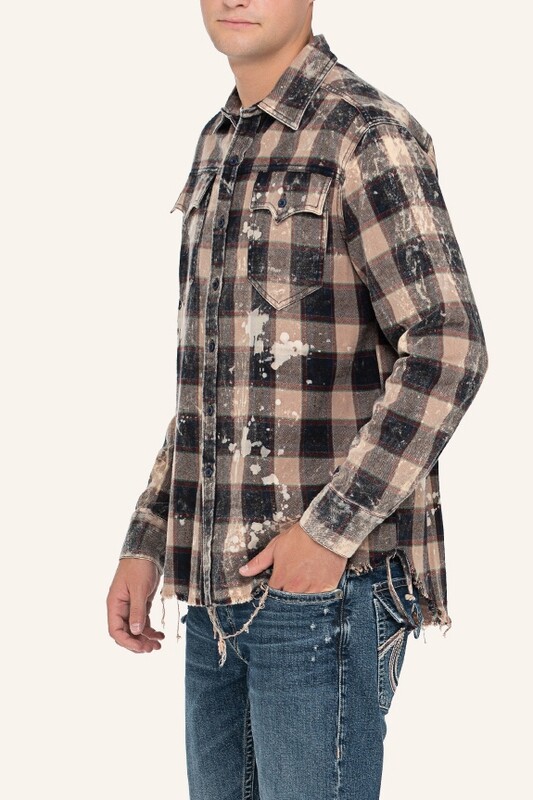 True Religion Hemd FLANELL CHECK RAD BLACK