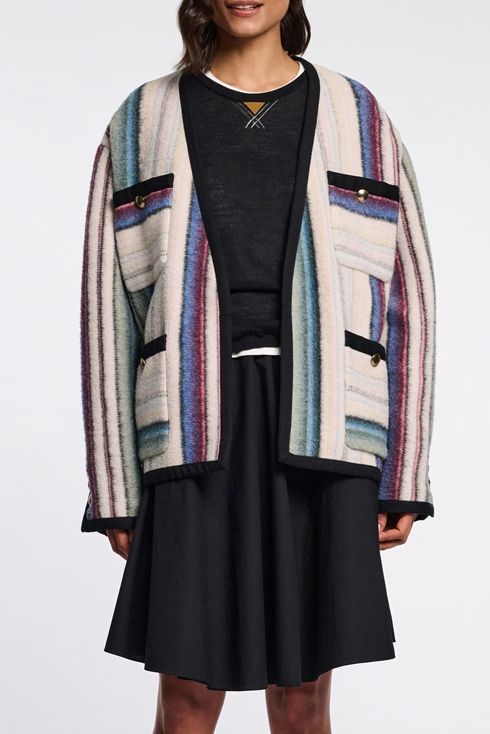 DOROTHEE SCHUMACHER JACKE STRIPED COMFORT