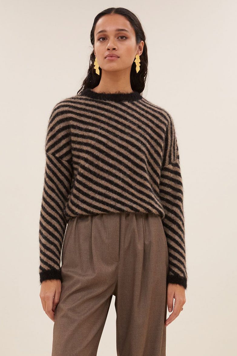 BY-BAR PULLOVER DIAGONAL NATURAL