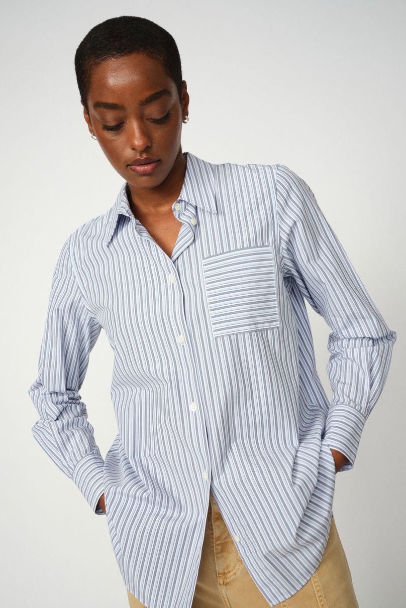 MOS MOSH BLUSE MMELINDA SLIM STRIPE