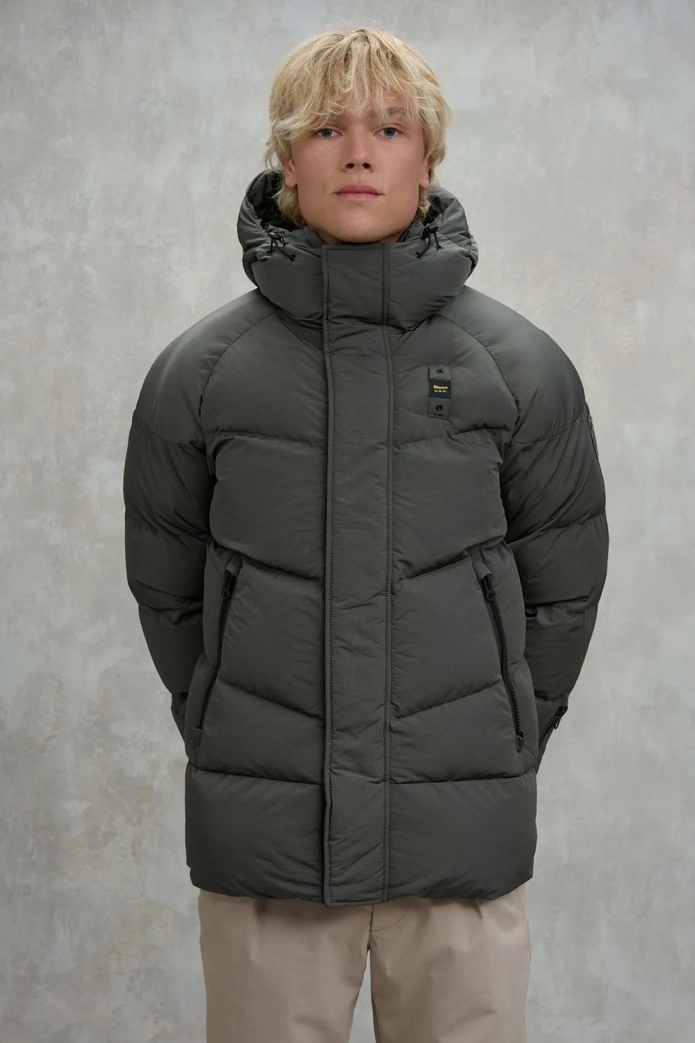 BLAUER DAUNENJACKE CROWN
