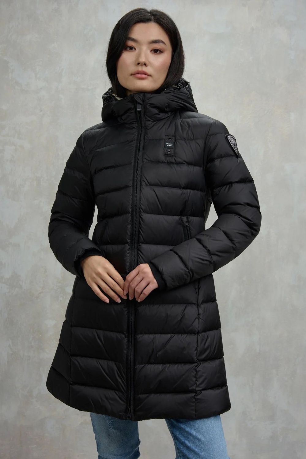 BLAUER DAUNENMANTEL AGNES
