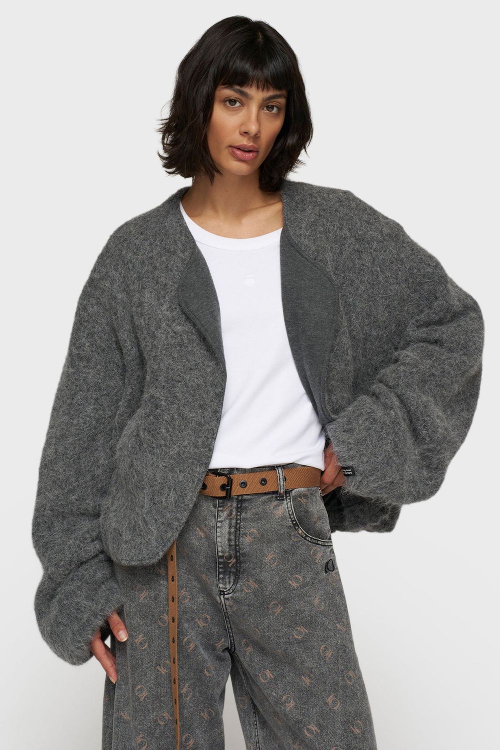 10 DAYS PUFFY HAIRY KNIT BOMBER