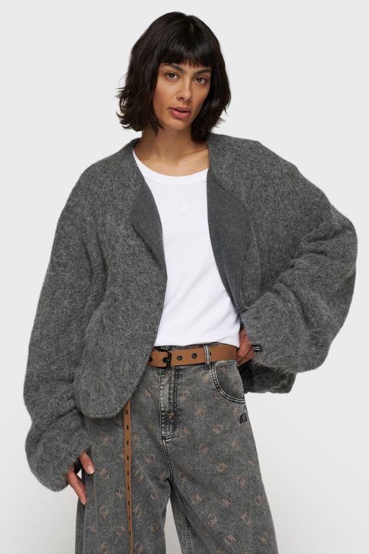10 DAYS PUFFY HAIRY KNIT BOMBER