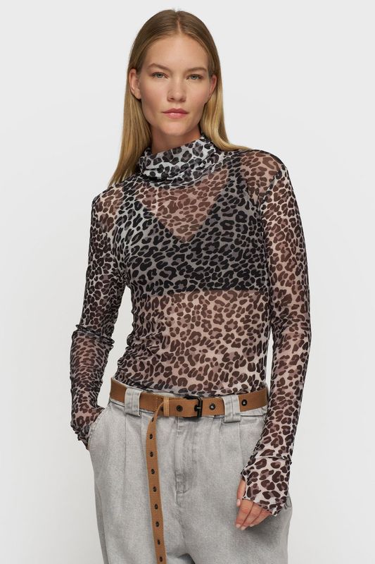 10 DAYS LONGSLEEVE MESH LEOPARD