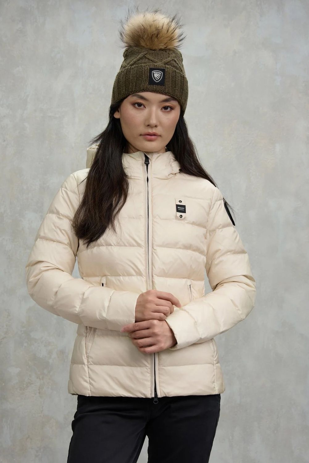 BLAUER DAUNENJACKE CHARME