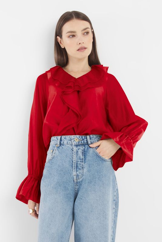SOSUE BLUSE RUFFLE