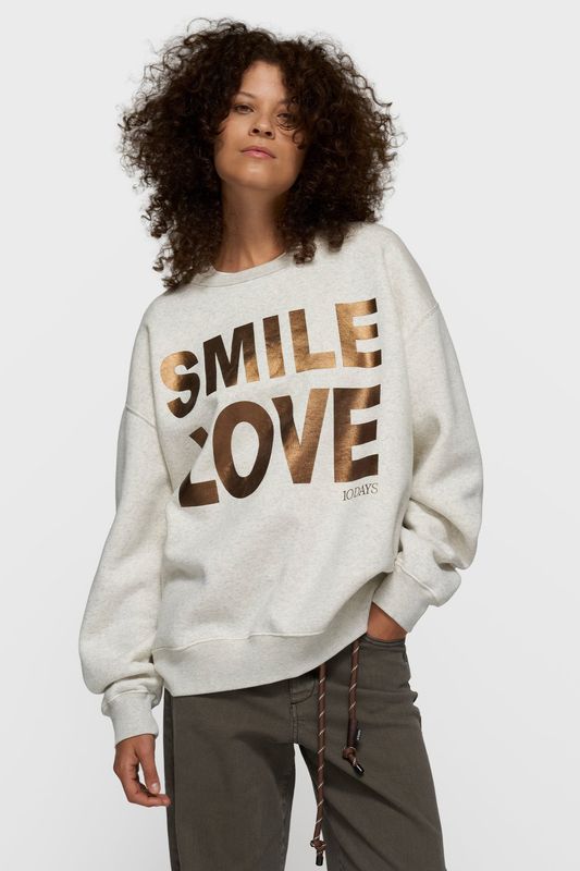 10 DAYS STATEMENT SWEATER SMILE LOVE