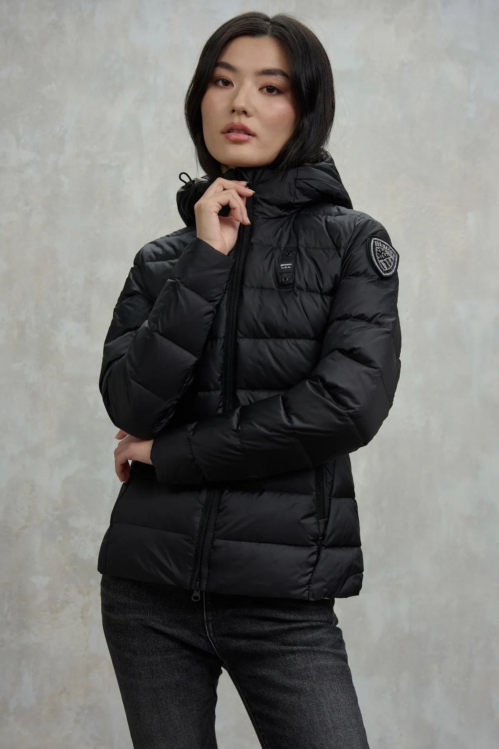 BLAUER DAUNENJACKE CHARME