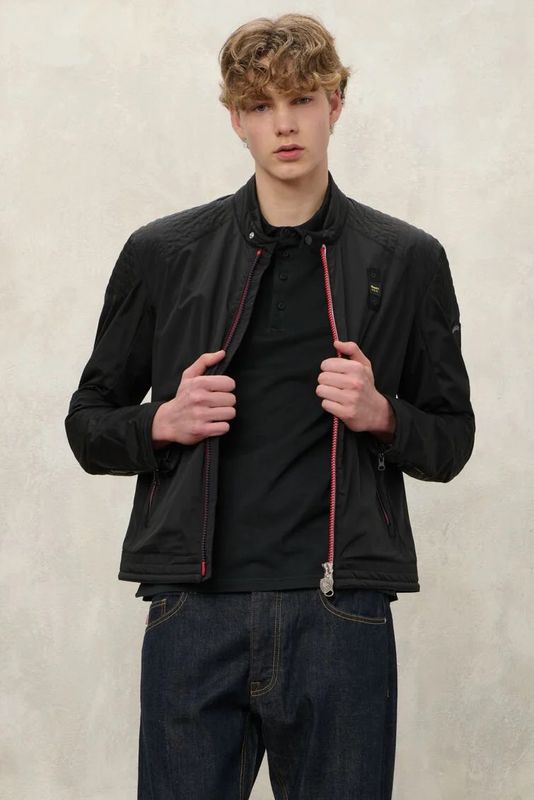 BLAUER BIKERJACKE THAYER